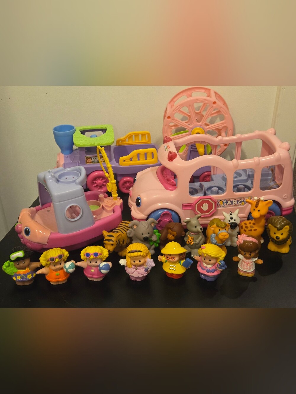 Little People Girly Bundle - Boat Train Bus & Animals